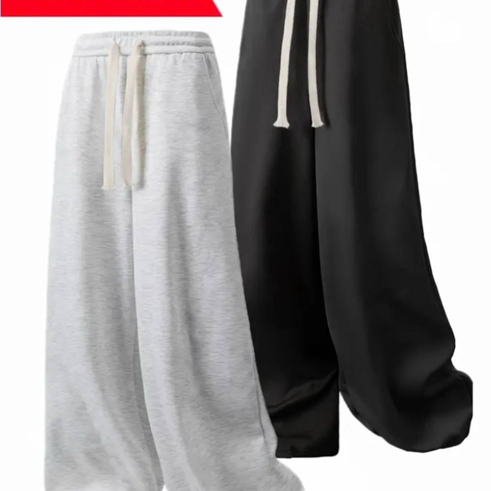 Cozy Gray and Black Sweatpants Combo Unisex